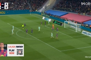 独中两元！西甲官方：巴萨前锋费兰·托雷斯当选全场比赛MVP