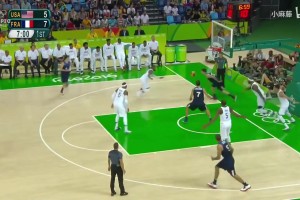 超级投篮机器！奥运名场面：克莱无解三分轰死法国男篮！